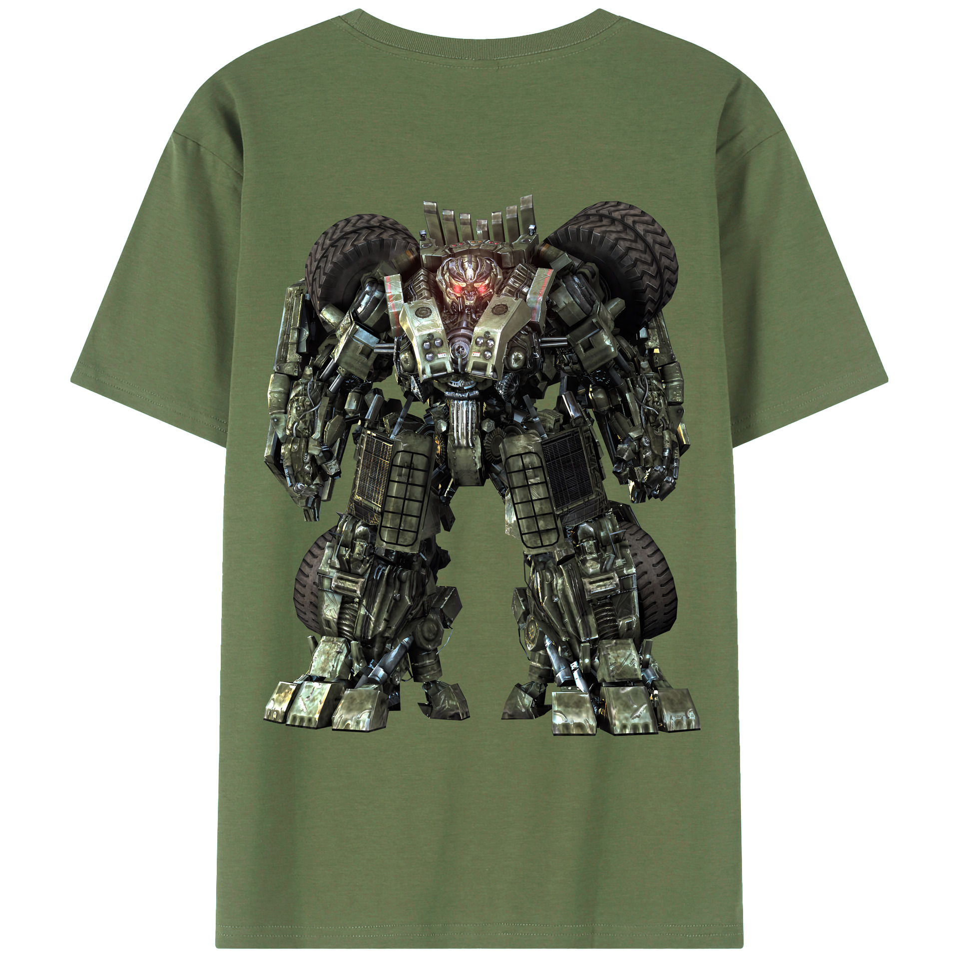 （画像用） Transformers トランスフォーマー 綿100％ メンズ半袖Tシャツ（バックプリント） 通気性
